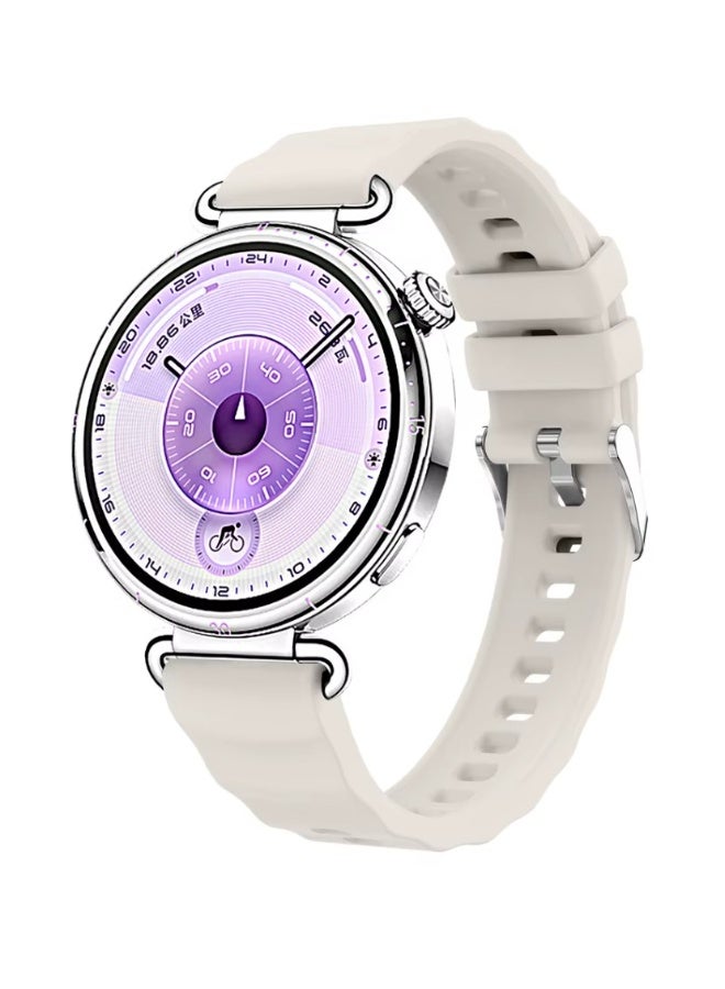 سوار سيليكون متوافق مع ساعات هواوي GT6 41 مم | GT5 41 مم | GT4 41 مم 2025، سوار سيليكون ناعم جديد مقاس 18 مم، أساور معصم ناعمة وجيدة التهوية بدون فراغات للرجال والنساء (لون أبيض كريمي) - Image 1